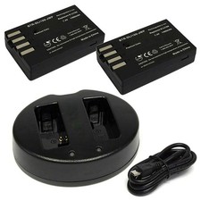 Replacement for Pentax K-70 Battery 2-Pack, 1400mAh and Dual Charger