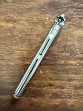 Vintage Schrader Tire Pressure Gauge Metal Body Aluminum Slide Pencil Type Usa