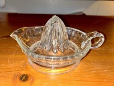 VTG Pressed Glass Juicer Reamer Orange Lemon Citrus Squeezer-Mid Century Modern