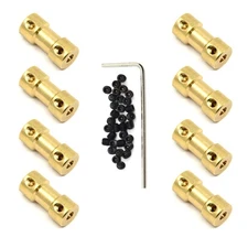 8 PCS 3.17mm Brass Shaft Coupling Joint Connector, Screws, Small Motor, RC