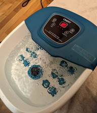 CINERY Foot Spa Bath Massager with Heat Bubbles Vibration and Pedicure Foot