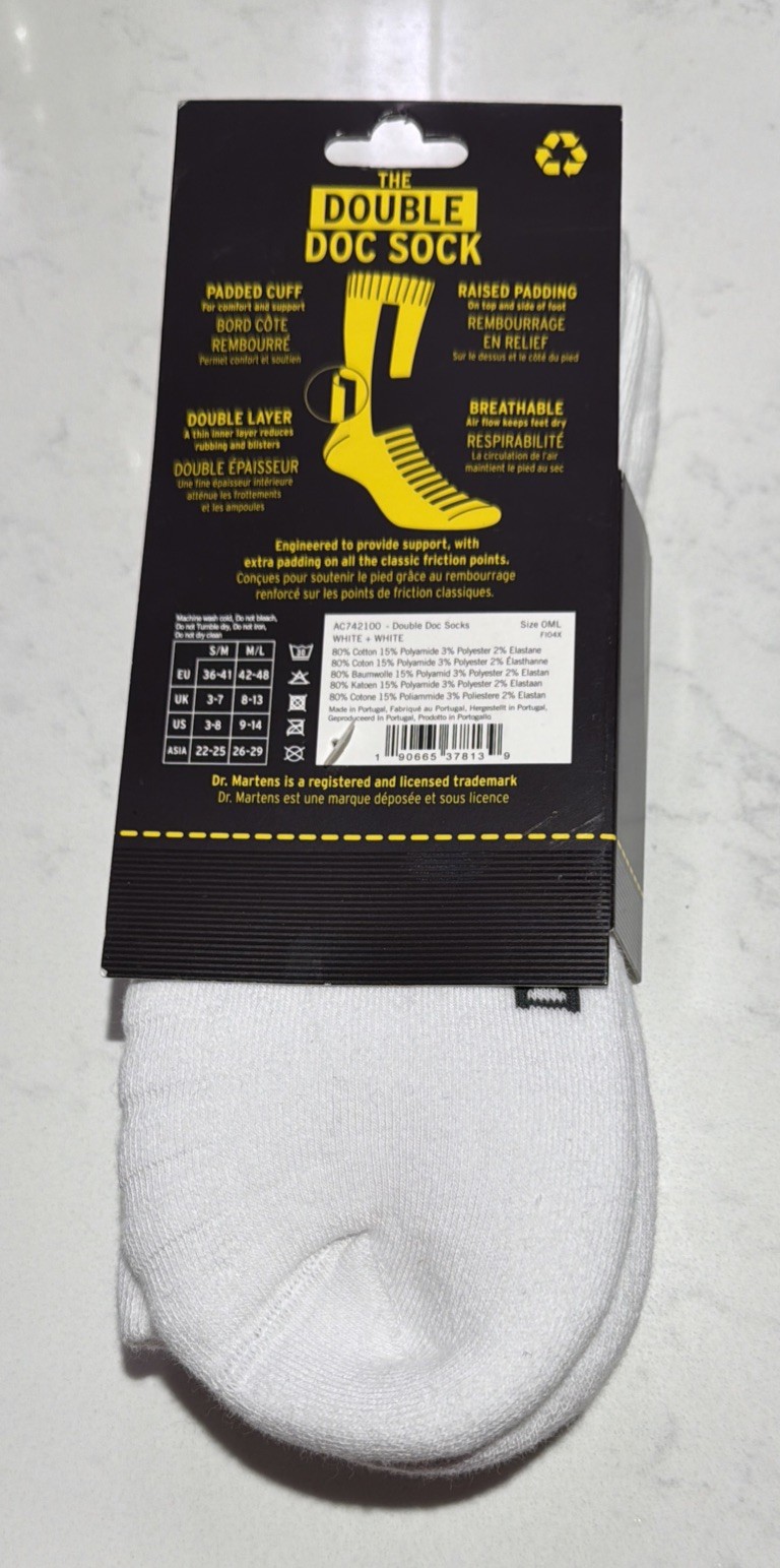 Dr. Martens The Double Doc Sock Small Medium Large Unisex Athletic Logo thumbnail 12
