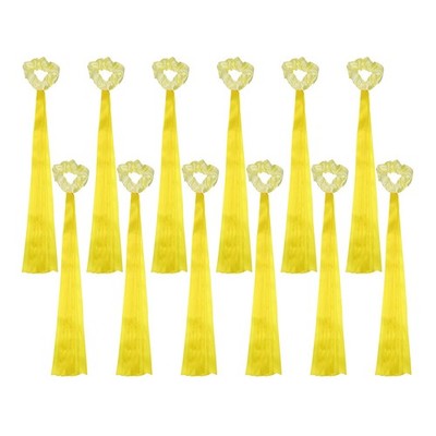 Rainbow Dance Ribbons, Wrist Streamers 12 Pcs & Yellow