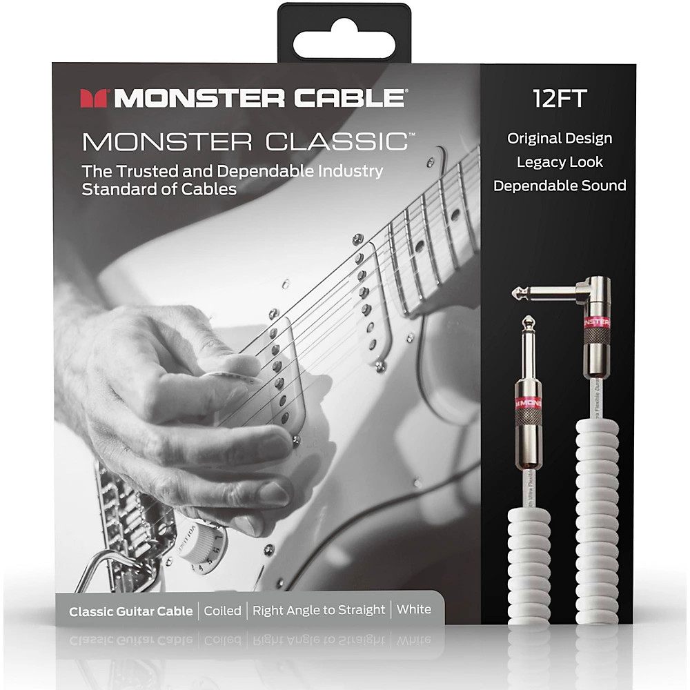 Инструментальный кабель Monster Cable Prolink Classic свернутый в спираль длиной 12 футов Белый 7190₽