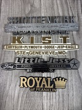 Four 4 Dealership Emblems Logo Tag Advertising Car Nameplate Dealer Plastic Four 4 Dealership Emblems Logo Tag Advertising Car Nameplate Dealer Plastic