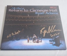 Ryan Adams Autographed The Best of Return To Carnegie Hall Blue Swirl Viny LP