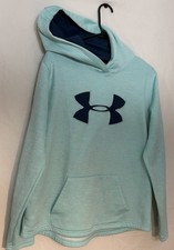 Under Armour Storm ColdGear Pullover Hoodie Teal Hooded Pocket Women's Medium