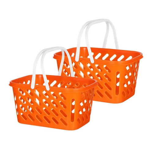 2pcs Shopping Basket Toys, Kids Grocery Basket with Handle for Kids Pretend P...