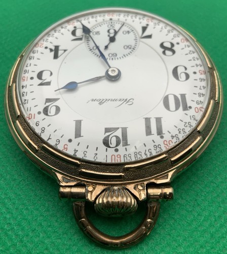 Hamilton 992 Pocket Watch 10K Rolled Gold Plate Watch Case For Parts Or Repair - Imagen 5 de 15