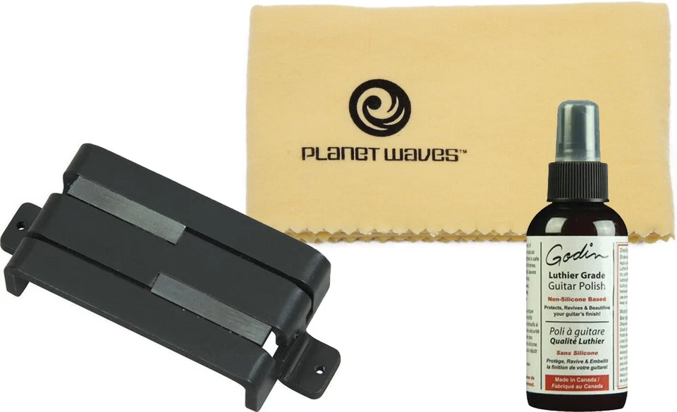 Encaje 21057BK Alumitone Humbucker (bobina dividida) - negro anodizado con pulido y Clo Foto 3 de 3