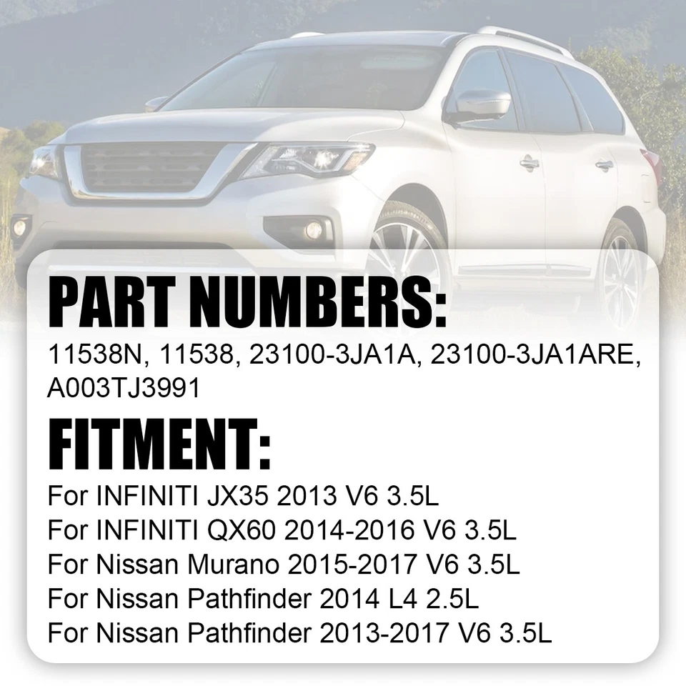 Alternator For 2013-2017 INFINITI JX35 QX60 Nissan Pathfinder Murano 3.5L 11538# Foto 2 de 4