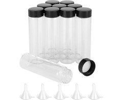 10-Pack 40ml Glass Vials, Clear Sample Bottles with Caps