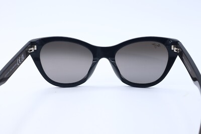 Maui Jim CAPRI MJ 820-02N Black Cat Eye Sunglasses Gray  display picture 1