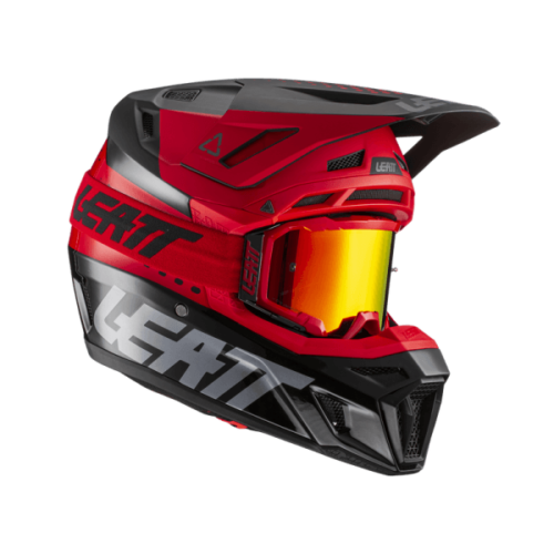 Leatt Adults 2022 8.5 V22 Motocross MX Enduro Helmet & Goggles - Red / Black - Picture 1 of 4