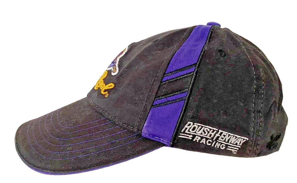 Gorra Chase Authentics Crown Royal Matt Kenseth #17 negra y púrpura con tirantes Foto 2 de 4
