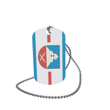 Dog Tag Flag Bristle Peat Dog Tag Aluminium 30 x 50mm