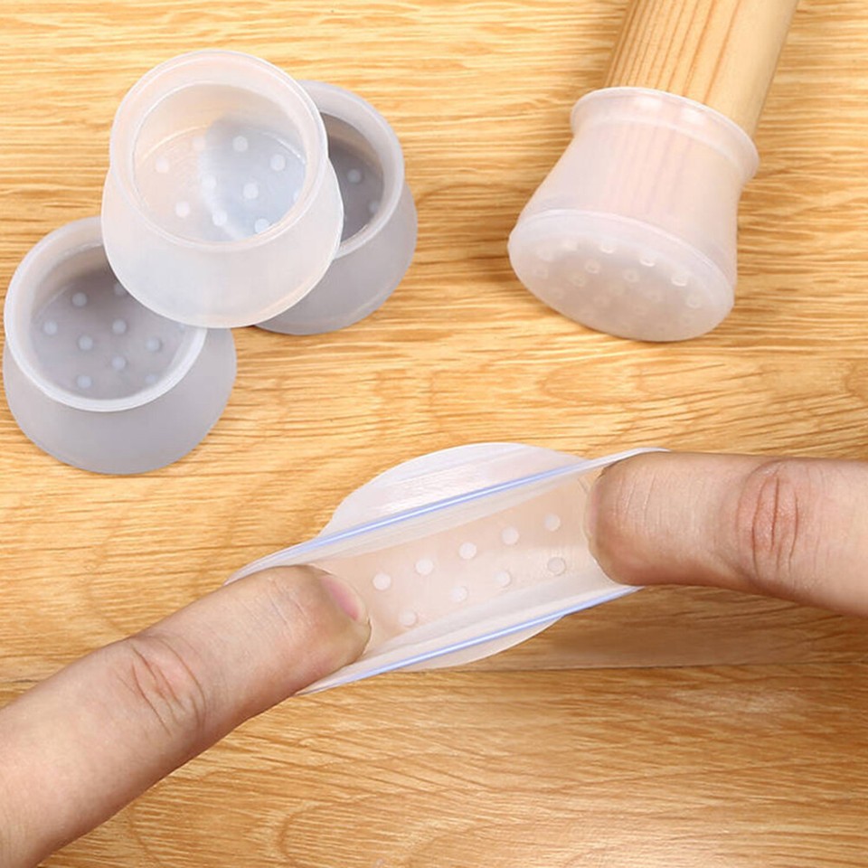 20 PCS Chair Leg Floor Protectors Table Feet Cover Tips Covers for Tile