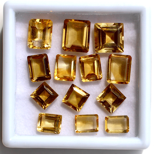 Lot De Citrines Naturelles Facettées Rondes - 7.49 Carats - Qualité Supérieure Non Traitées