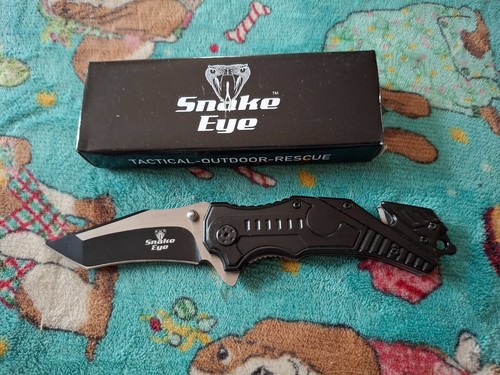 Snake Eye: Tactical, Outdoor, Rescue - 7" LOCK-BLADE KNIFE ; open box, unused - Picture 1 of 2