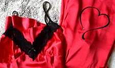 NWT Robe + Chemise 2pc Set Lingerie Embroidered, Lace LINEA DONATELLA $68, Sz M