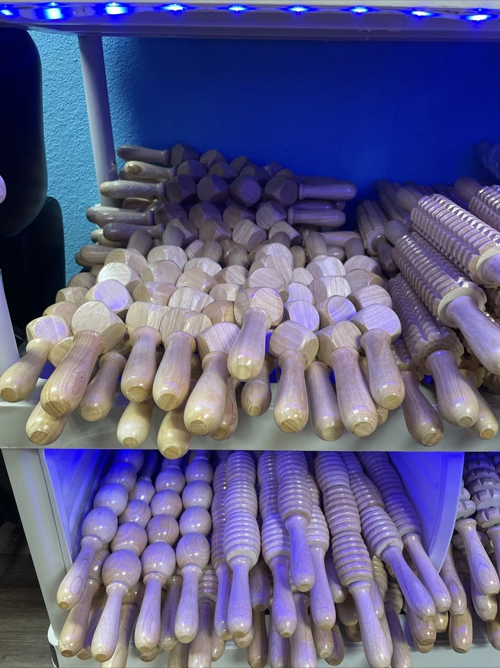 Kit/Juego de herramientas de terapia de madera colombiana 5 piezas kit de inicio, kit básico 100% colombiano Foto 2 de 4