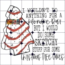 Sublimation Print Christmas Tree Cake Ready to Press Heat Transfer