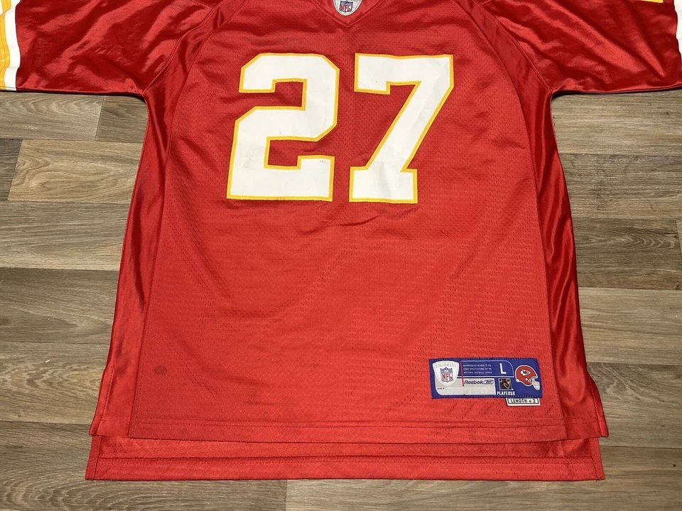Camiseta para hombre NFL Kansas City Chiefs L. Johnson #27 Reebok talla L roja Foto 2 de 4