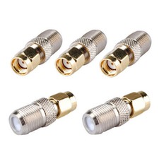 5-Pack RP-SMA Male to F Type Female Connector Adapter for WiFi Repeater Antenna