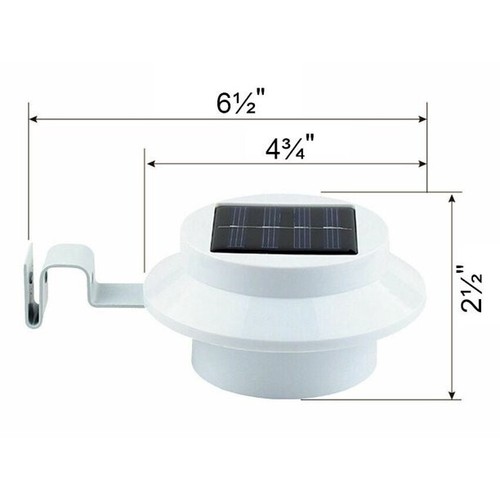 4 Pack Solar Powered LED Outdoor Gutter Lights with Brackets - Water Resistant - Picture 9 of 11