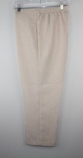 ALFRED DUNNER Women's Wheat Pull-on Dress Pants SZ 10 Back Elastic Pockets