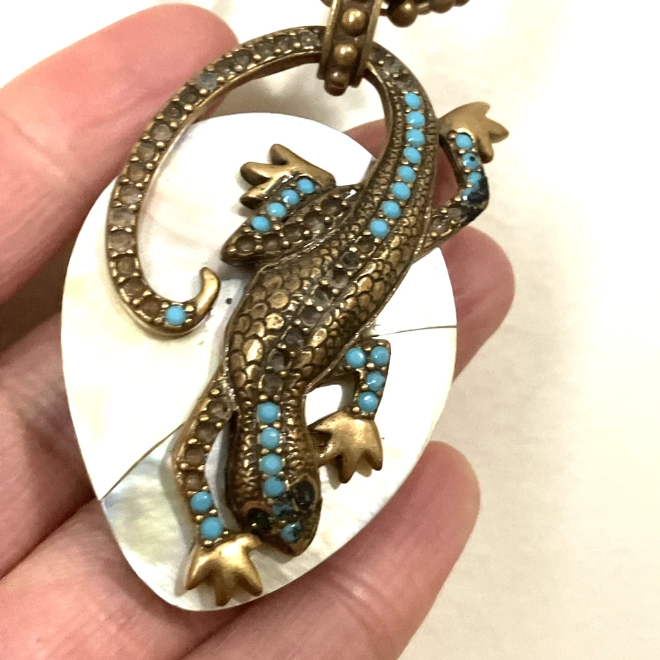 DE COLECCIÓN FANTÁSTICO Chicos 16" Gieco Sobre Madreperla Tono Dorado Eslabón Bolas Collar Foto 4 de 4