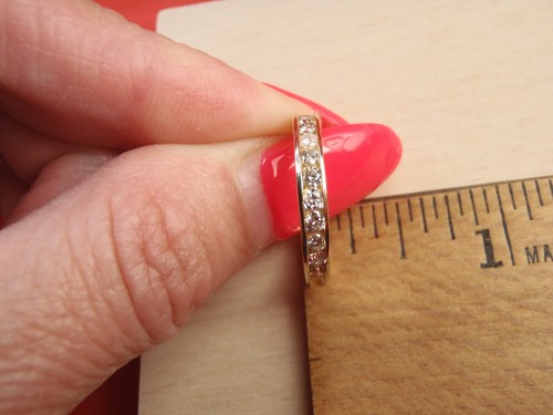 0,50 kt natürlicher Diamant 12 Steine Jubiläumsring 14 K massives Gelbgold Größe 6 3/4 - Bild 9 von 22