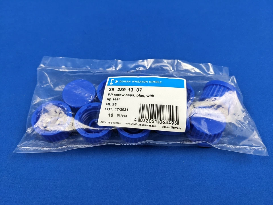 Verschluss Deckel Kappe GL 25 PP 10 St Duran Wheaton Kimble DWK Laborzubehör Neu