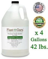 Vegetable Glycerin Bulk 4 Gallons 42 lbs. USP 99.9 Pure Food Grade VG Liquid