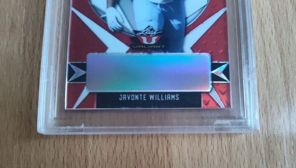 2021 Javonte Williams Leaf Valiant Draft Pre Production Proof Rookie 1/