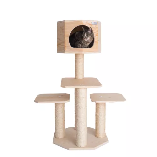 Armarkat Premium Model S4203 Scots Pine, real wood  Cat Tree, 46" Tall  