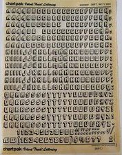 Chartpak Velvet Touch Lettering Pioneer Outline 36pt/M17236C Black Rub On