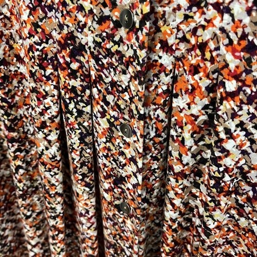 J Jill Multicolor Rayon Button Stretch Midi Dress 3/4 Sleeve Pockets fall - Picture 7 of 14