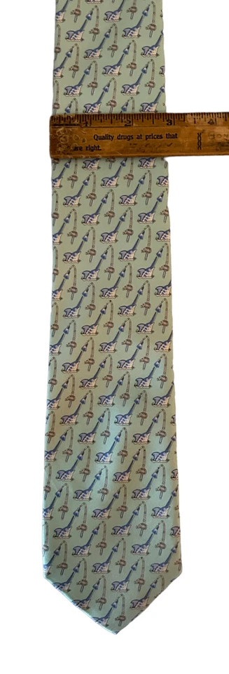 Vestido de seda SOUTHERN TIDE para hombre con logotipo de corbata espada pez azul Foto 3 de 4