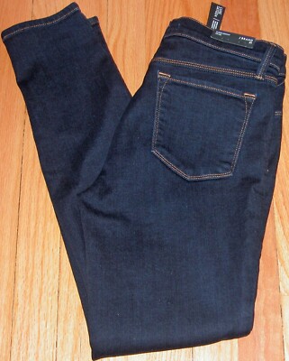 J BRAND LUXE SATEEN SUPER SKINNY JEANS CUFFED CROPPED MID-RISE 30