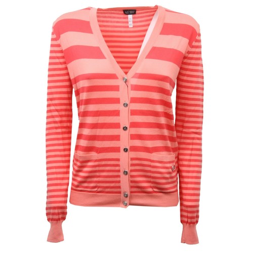 C4404 cardigan donna ARMANI JEANS cotone corallo/rosa sweater woman | eBay