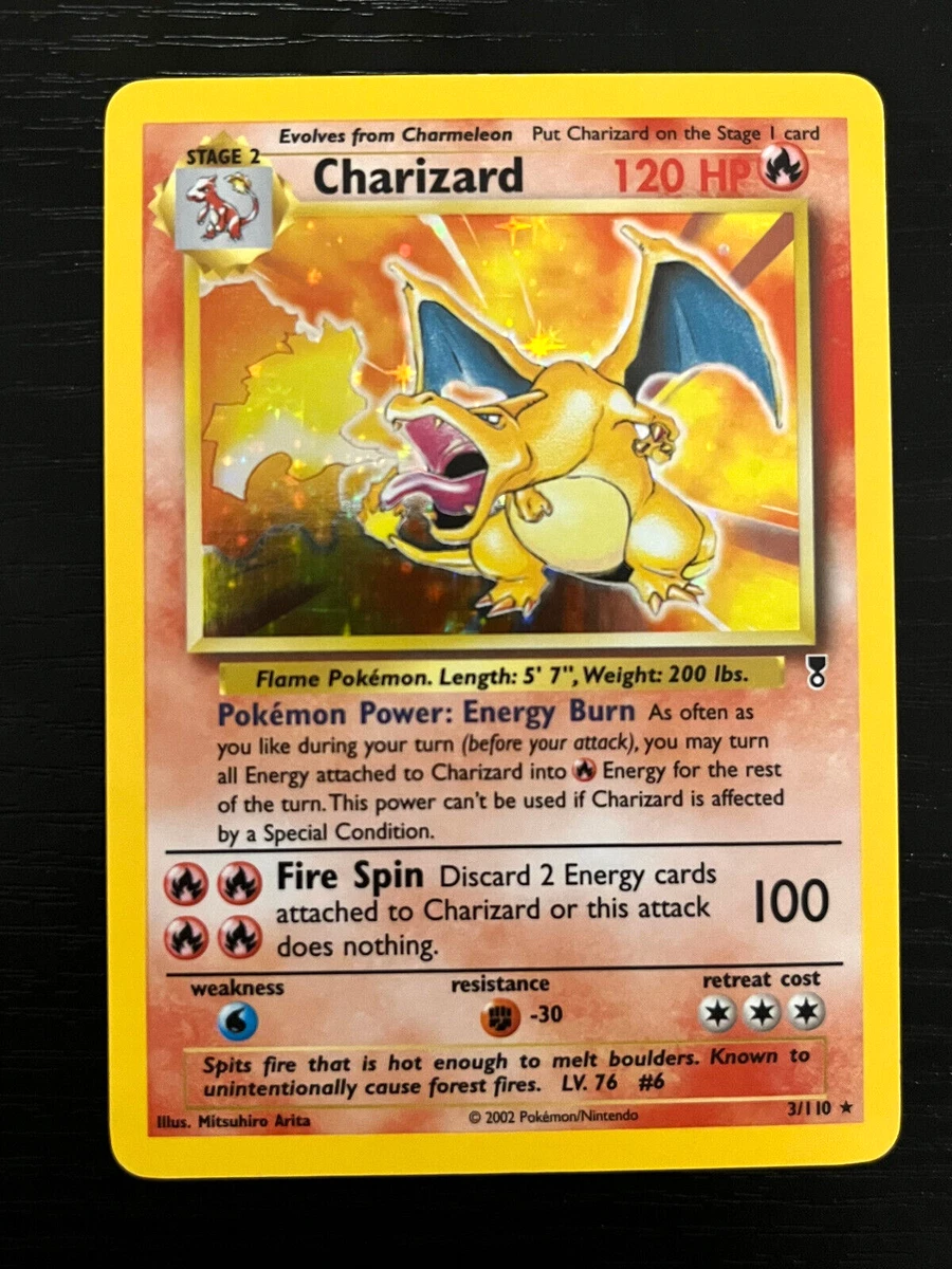 Beautiful Holo Rare Pokemon Card Legendary Collection Charizard 3/110 Mint  !!