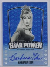 2015 Leaf Star Power BARBARA EDEN AUTO Signed I DREAM OF JEANNIE Blue 15/20