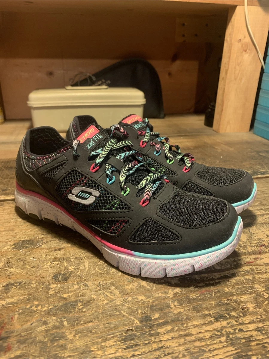 Skechers lace best sale up walking shoes