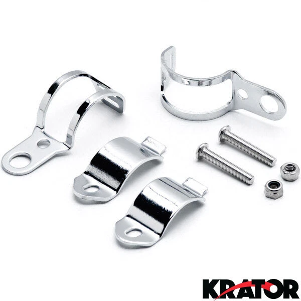 Soportes intermitentes cromados para moto Kawasaki Vulcan Classic Custom 900 Foto 2 de 4