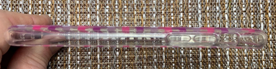 KATE SPADE IPHONE CASE iPHONE 11PRO MULTI STRIPES LAVENDER/PINK/PURPLE WITH LIPS - Image 4 of 4