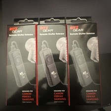 Ritz Gear Remote Shutter Release for Canon, Pentax, Samsung DSLR Lot Of 3 New