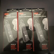 Ritz Gear Remote Shutter Release for Canon, Pentax, Samsung DSLR  Lot Of  3 New