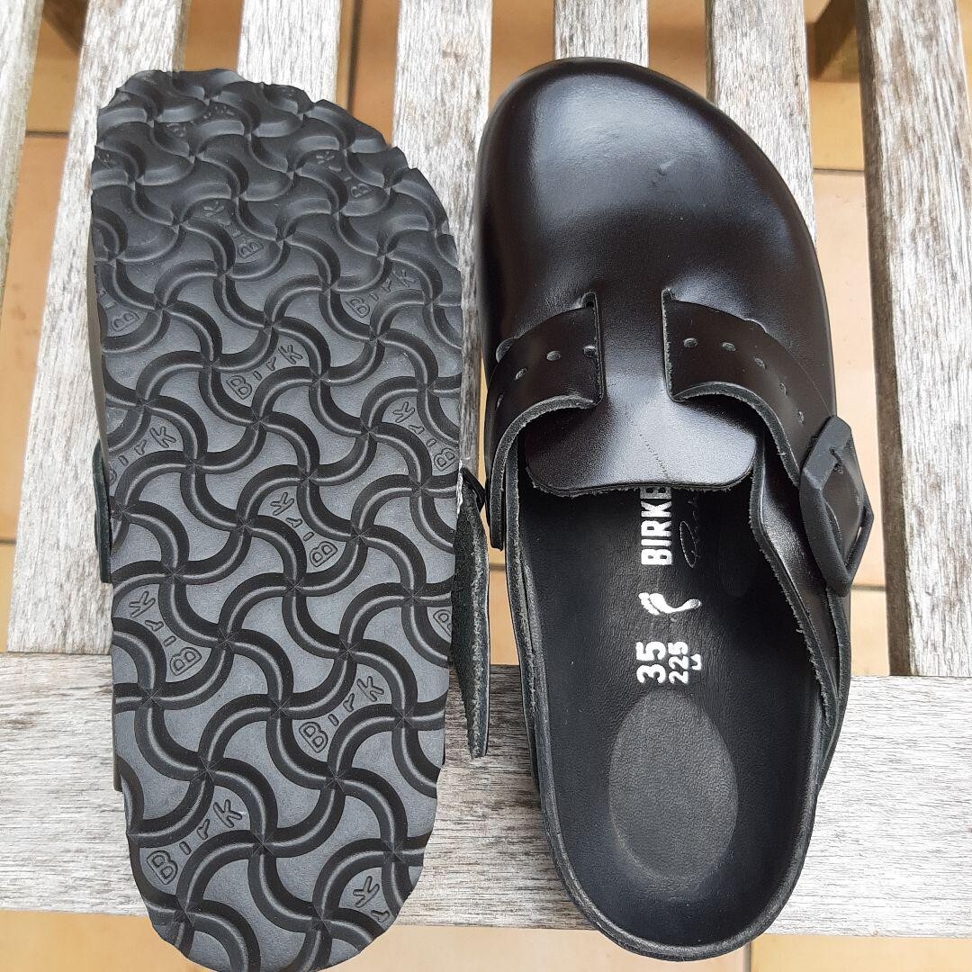 EU35 22.5cm Rick Owens × BIRKENSTOCK Boston Black Leather EU35 22.5cm Rick Owens × BIRKENSTOCK Boston Black Leather