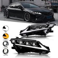New LED Headlights For Toyota Camry XSE XLE TRD SE LE 2018-2024 Clear Head Light